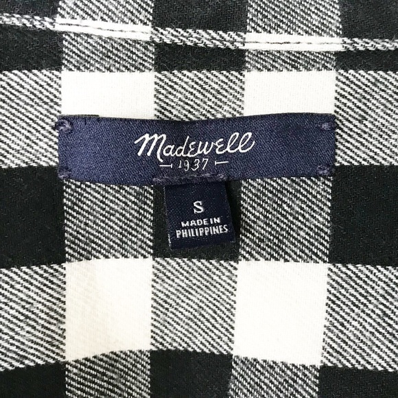Madewell Oversized Flannel Buffalo Check Shirt - S - Picture 5 of 7